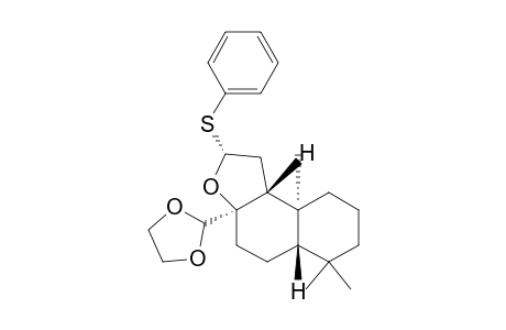 Naphtho[2,1-b]furan, 3a-(1,3-dioxolan-2-yl)dodecahydro-6,6,9a-trimethyl-2-(phenylthio)-, [2R-(2.alpha.,3a.alpha.,5a.beta.,9a.alpha.,9b.beta.)]-