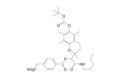 1-[6-(tert-butoxycarbonyl)oxy-2,5,7,8-tetramethylchroman-2-yl]-1-[(pentylamino)carbonyl]methyl 4-(nitrooxymethyl)benzoate