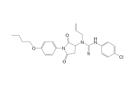 N-allyl-N-[1-(4-butoxyphenyl)-2,5-dioxo-3-pyrrolidinyl]-N'-(4-chlorophenyl)thiourea