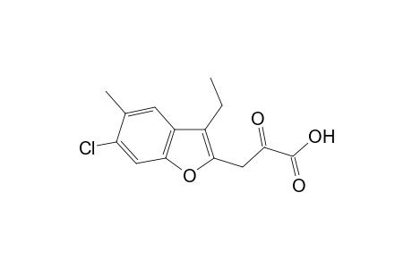 5-chloro-3-ethyl-6-methyl-2-benzofuranpyruvic acid
