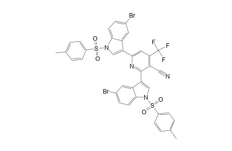 3-CYANO-4-TRIFLUOROMETHYL-2,6-BIS-[3'-(N-TOLUENESULFONYL-5'-BROMOINDOLYL)]-PYRIDINE