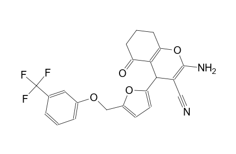 2-amino-5-oxo-4-(5-{[3-(trifluoromethyl)phenoxy]methyl}-2-furyl)-5,6,7,8-tetrahydro-4H-chromene-3-carbonitrile