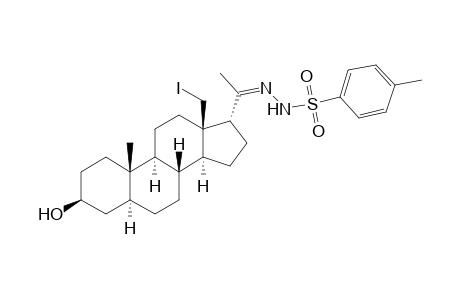 Benzenesulfonic acid, 4-methyl-, [(3.beta.,5.alpha.,17.alpha.)-3-hydroxy-18-iodopregnan-20-ylidene]hyd razide