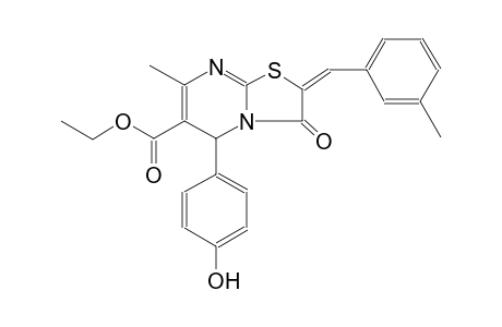 ethyl (2E)-5-(4-hydroxyphenyl)-7-methyl-2-(3-methylbenzylidene)-3-oxo-2,3-dihydro-5H-[1,3]thiazolo[3,2-a]pyrimidine-6-carboxylate