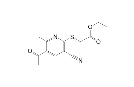 acetic acid, [(5-acetyl-3-cyano-6-methyl-2-pyridinyl)thio]-, ethyl ester