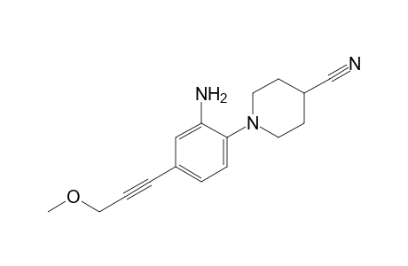 1-[2-amino-4-(3-methoxyprop-1-ynyl)phenyl]piperidine-4-carbonitrile