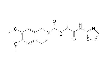 2(1H)-isoquinolinecarboxamide, 3,4-dihydro-6,7-dimethoxy-N-[(1S)-1-methyl-2-oxo-2-(2-thiazolylamino)ethyl]-