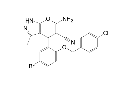 6-amino-4-{5-bromo-2-[(4-chlorobenzyl)oxy]phenyl}-3-methyl-1,4-dihydropyrano[2,3-c]pyrazole-5-carbonitrile