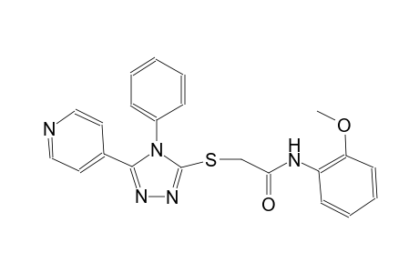 N-(2-methoxyphenyl)-2-{[4-phenyl-5-(4-pyridinyl)-4H-1,2,4-triazol-3-yl]sulfanyl}acetamide