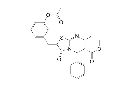 methyl (2Z)-2-[3-(acetyloxy)benzylidene]-7-methyl-3-oxo-5-phenyl-2,3-dihydro-5H-[1,3]thiazolo[3,2-a]pyrimidine-6-carboxylate
