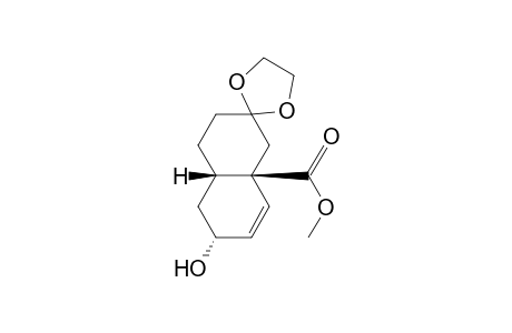 (3.beta.,4a.beta.,8a.alpha.)-3,4,4a,5,6,7,8,8a-Octahydro-8a.beta.-carbomethoxy-7,7-ethylenedioxy-3.alpha.-hydroxynaphthalene