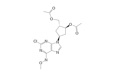 (1'R,3'S,4'R)-2-CHLORO-6-N-METHOXYAMINO-9-[3'-ACETOXY-4'-(ACETOXYMETHYL)-CYCLOPENTAN-1'-YL]-PURINE