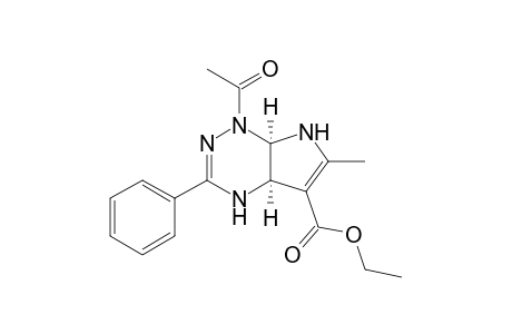 (3aR,7aR)-4-Acetyl-2-methyl-6-phenyl-3a,4,7,7a-tetrahydro-3H-pyrrolo[3,2-e][1,2,4]-triazine-1-carboxylic acid ethyl ester