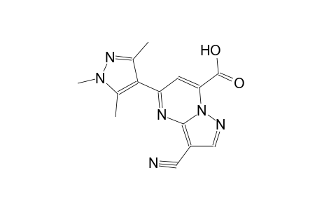 pyrazolo[1,5-a]pyrimidine-7-carboxylic acid, 3-cyano-5-(1,3,5-trimethyl-1H-pyrazol-4-yl)-