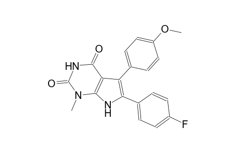 1H-pyrrolo[2,3-d]pyrimidine-2,4(3H,7H)-dione, 6-(4-fluorophenyl)-5-(4-methoxyphenyl)-1-methyl-