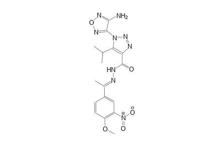 1-(4-amino-1,2,5-oxadiazol-3-yl)-5-isopropyl-N'-[(E)-1-(4-methoxy-3-nitrophenyl)ethylidene]-1H-1,2,3-triazole-4-carbohydrazide