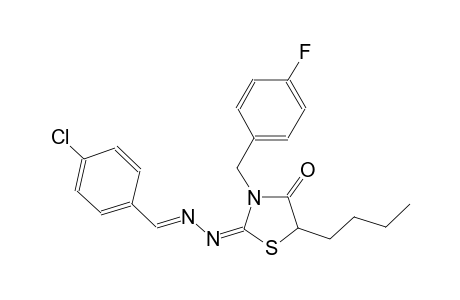 4-chlorobenzaldehyde [(2E)-5-butyl-3-(4-fluorobenzyl)-4-oxo-1,3-thiazolidin-2-ylidene]hydrazone