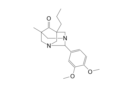 2-(3,4-dimethoxyphenyl)-5-methyl-7-propyl-1,3-diazatricyclo[3.3.1.1~3,7~]decan-6-one
