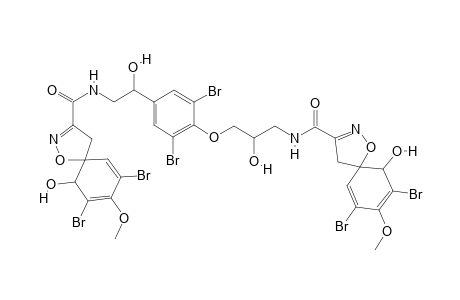 7,9-dibromo-N-[3-[2,6-dibromo-4-[2-[(7,9-dibromo-6-hydroxy-8-methoxy1-oxa-2-azaspiro[4.5]deca-2,7,9-triene-3-carbonyl)amino]-1-hydroxyethyl]phenoxy]-2-hydroxypropyl]-6-hydroxy-8-methoxy-1-oxa-2-azaspiro[4.5]deca-2,7,9-triene-3-carboxamide