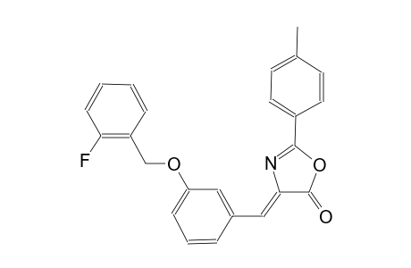 (4Z)-4-{3-[(2-fluorobenzyl)oxy]benzylidene}-2-(4-methylphenyl)-1,3-oxazol-5(4H)-one