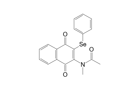 2-Phenylseleno-3-(N-acetyl-N-methylamino)-1,4-naphthoquinone