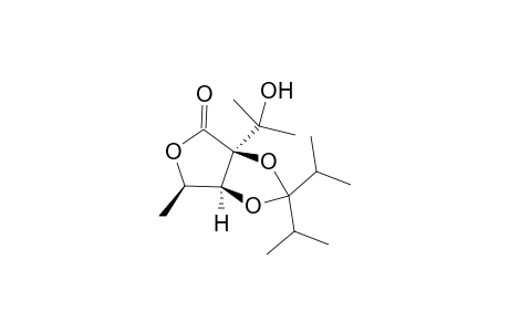 DL-Ribonic acid, 5-deoxy-2-C-(1-hydroxy-1-methylethyl)-2,3-O-[2-methyl-1-(1-methylethyl)propenylidene]-, .gamma.-lactone