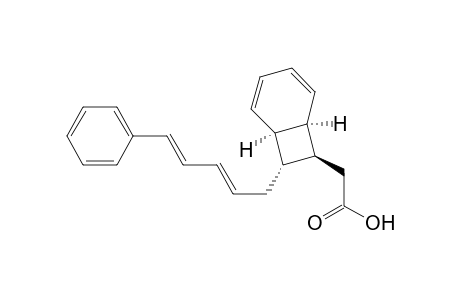 Bicyclo[4.2.0]octa-2,4-diene-7-acetic acid, 8-(5-phenyl-2,4-pentadienyl)-, [1.alpha.,6.alpha.,7.beta.,8.alpha.(2E,4E)]-(.+-.)-