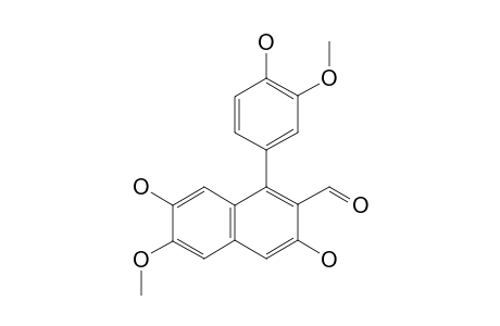 VITEDOXIN_D;2,6-DIHYDROXY-4-(4-HYDROXY-3-METHOXYPHENYL)-7-METHOXY-3-NAPHTHALDEHYDE