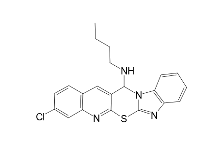 13-n-Butylamino-9-chloro-13H-benzimidazo[2',1':2,3][1,3]thiazino[6,5-b]quinoline