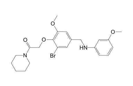 2-[2-bromanyl-6-methoxy-4-[[(3-methoxyphenyl)amino]methyl]phenoxy]-1-piperidin-1-yl-ethanone