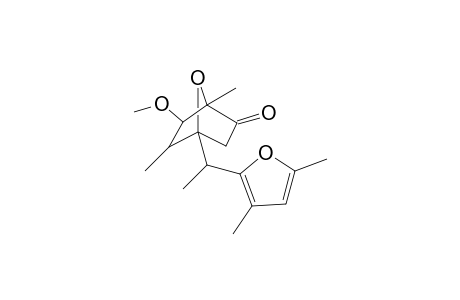 (1RS,1'SR,4RS,5RS,6RS)-4-[1'-(3',5"-Dimethylfuran-2"-yl)ethyl]-6-methoxy-1,5-dimethyl-7-oxabicyclo[2.2.1]heptan-2-one