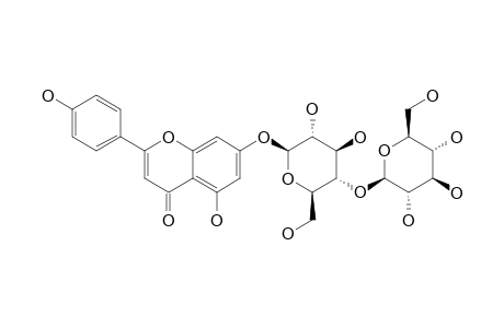 APIGENIN-7-O-CELLOBIOSIDE;APIGENIN-7-O-BETA-D-GLUCOPYRANOSYL-(1'''->4'')-BETA-D-GLUCOPYRANOSIDE