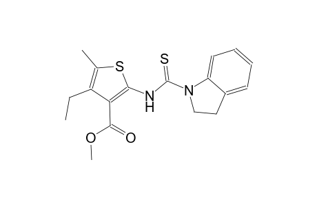 methyl 2-[(2,3-dihydro-1H-indol-1-ylcarbothioyl)amino]-4-ethyl-5-methyl-3-thiophenecarboxylate