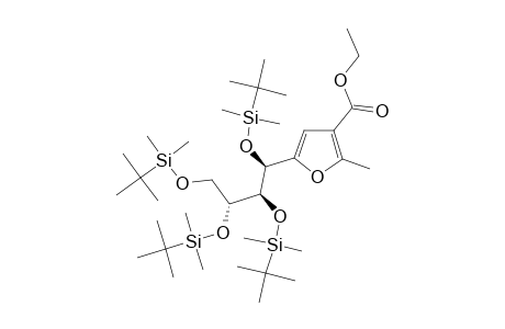 3-ETHOXYCARBONYL-2-METHYL-5-(1',2',3',4'-TETRA-O-TERT.-BUTYLDIMETHYLSILYL-D-ARABINO-TETRITOL-1-YL)-FURAN