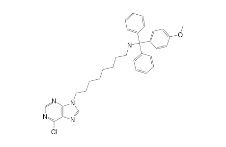 6-CHLORO-9-(8'-N-METHOXYTRITYLAMINOOCTYL)-PURINE