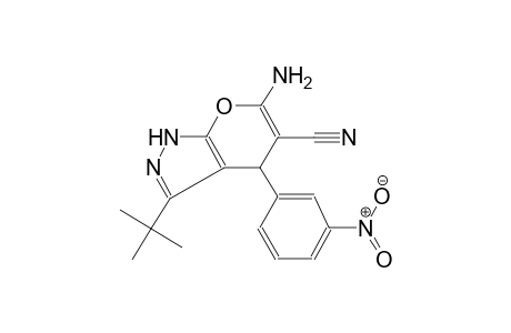pyrano[2,3-c]pyrazole-5-carbonitrile, 6-amino-3-(1,1-dimethylethyl)-1,4-dihydro-4-(3-nitrophenyl)-