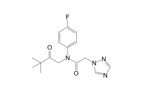 N-(3,3-dimethyl-2-oxobutyl)-N-(4-fluorophenyl)-2-(1H-1,2,4-triazol-1-yl)acetamide