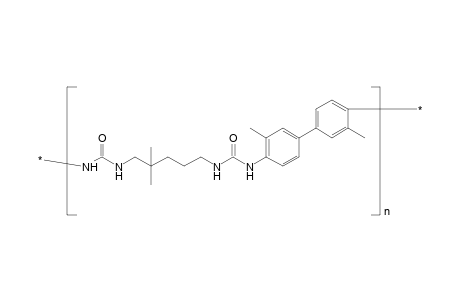 Poly(ureylene-2-dimethylpentamethyleneureylene-3,3'-dimethyl-1,4-diphenylene); copoly(urea), aliphatic-aromatic