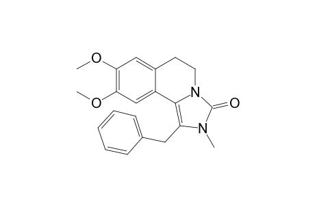 8,9-Dimethoxy-1-benzyl-2-methyl-5,6-dihydro-3H-(1,3)-imidazo[4,3-a]isoquinolin-3-one