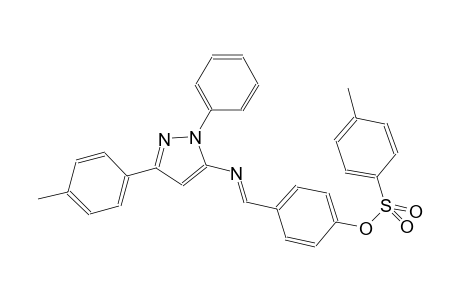 4-((E)-{[3-(4-methylphenyl)-1-phenyl-1H-pyrazol-5-yl]imino}methyl)phenyl 4-methylbenzenesulfonate
