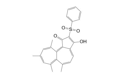 3-Hydroxy-6,7,9,11-tetramethyl-2-[(phenylsulfonyl)acetyl]heptalen-1(1H)-one