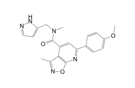 isoxazolo[5,4-b]pyridine-4-carboxamide, 6-(4-methoxyphenyl)-N,3-dimethyl-N-(1H-pyrazol-5-ylmethyl)-