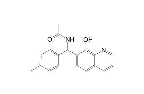 acetamide, N-[(8-hydroxy-7-quinolinyl)(4-methylphenyl)methyl]-