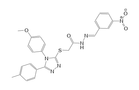 2-{[4-(4-methoxyphenyl)-5-(4-methylphenyl)-4H-1,2,4-triazol-3-yl]sulfanyl}-N'-[(E)-(3-nitrophenyl)methylidene]acetohydrazide