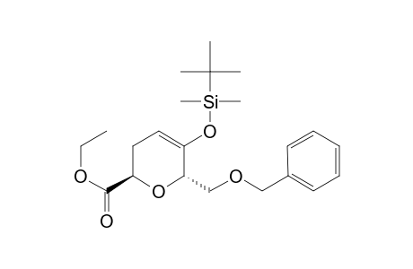 (2S,6R)-3-(tert-Butyldimethylsilyl)oxy-2-(2-benzyloxyethyl)-6-ethoxycarbonyl-5,6-dihydro-2H-pyran