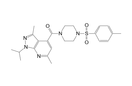 1-isopropyl-3,6-dimethyl-4-({4-[(4-methylphenyl)sulfonyl]-1-piperazinyl}carbonyl)-1H-pyrazolo[3,4-b]pyridine