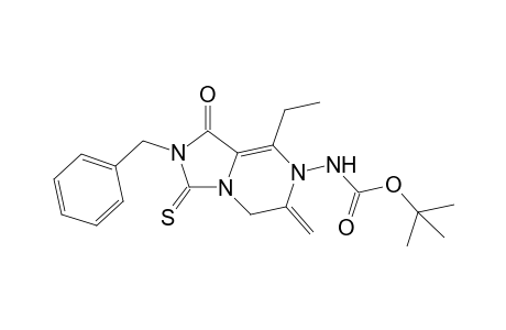 Tert-Butyl N-(2-benzyl-8-ethyl-6-methylene-1-oxo-3-thioxo-1,2,3,5,7-hexahydroimidazo[1,5-a]pyrazin-7-yl)carbamate