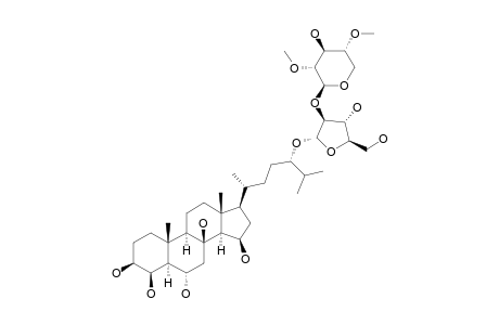 HALITYLOSIDE-D;(24S)-24-O-[2,4-DI-O-METHYL-BETA-D-XYLOPYRANOSYL-(1->2)-ALPHA-L-ARABINOFURANOSYL]-5-ALPHA-CHOLESTANE-3-BETA,4-BETA,6-ALPHA,8,15-BETA,24-HEXOL