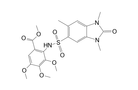 Benzoic acid, 2-[[(2,3-dihydro-1,3,6-trimethyl-2-oxo-1H-1,3-benzimidazol-5-yl)sulfonyl]amino]-3,4,5-trimethoxy-, methyl ester