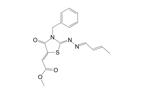 (Z)-Methyl 2-((Z)-3-benzyl-2-{(E)-[(E)-but-2-enylidene]-hydrazono}-4-oxothiazolidin-5-ylidene)acetate